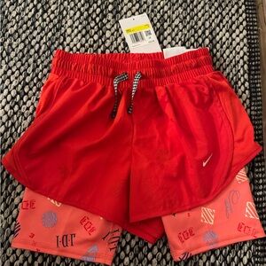 Nike Small Girls' Red Running Shorts